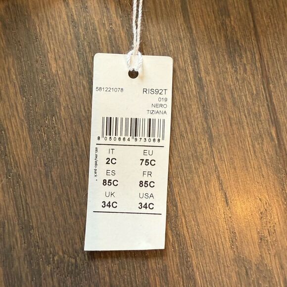 Intimissimi Black Tiziana Silk Triangle Bra Black 34C NWT - Picture 5 of 5